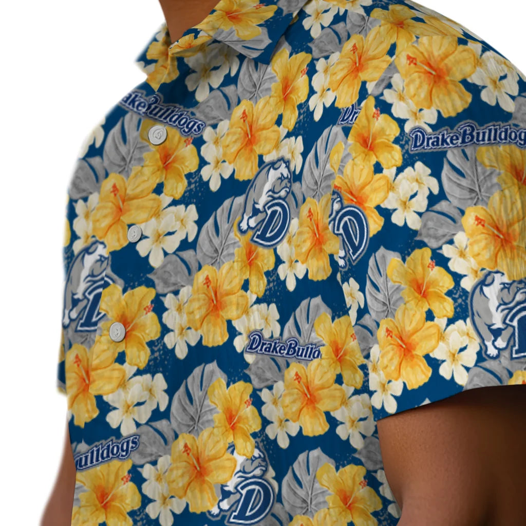 Drake Bulldogs Hawaiian Shirt - Hibiscus Tropics | Hula Hawaiian Shirts
