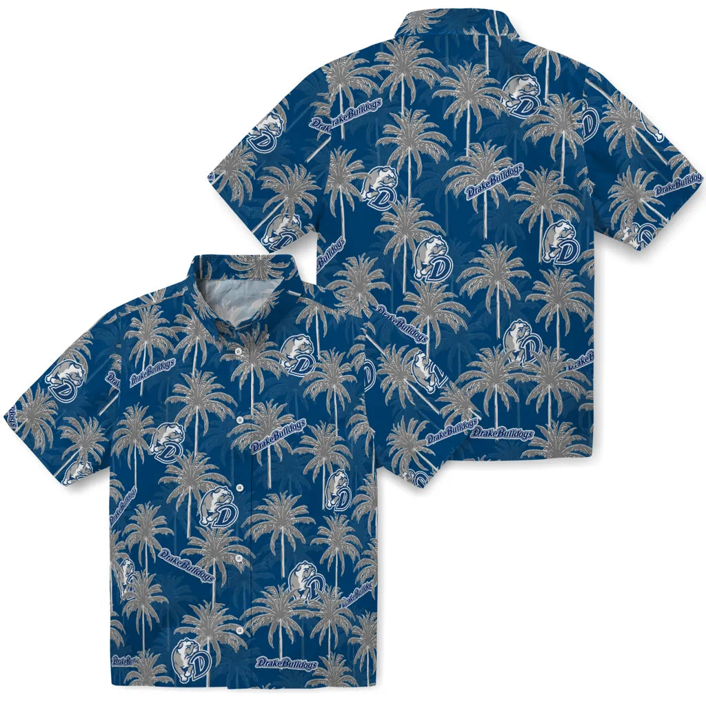 Drake Bulldogs Hawaiian Shirt - Palm Tree Motif | Hula Hawaiian Shirts