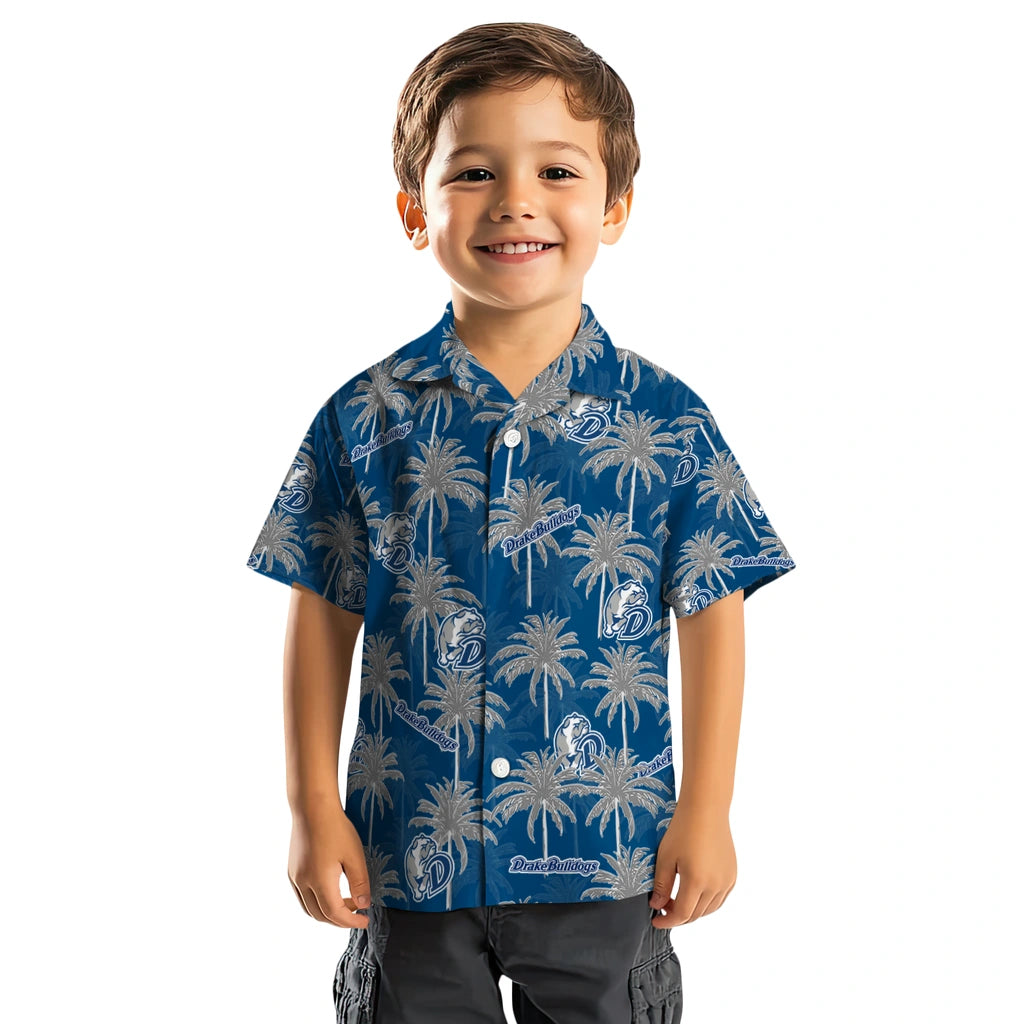Drake Bulldogs Hawaiian Shirt - Palm Tree Motif | Hula Hawaiian Shirts