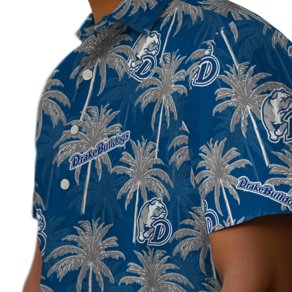 Drake Bulldogs Hawaiian Shirt - Palm Tree Motif | Hula Hawaiian Shirts