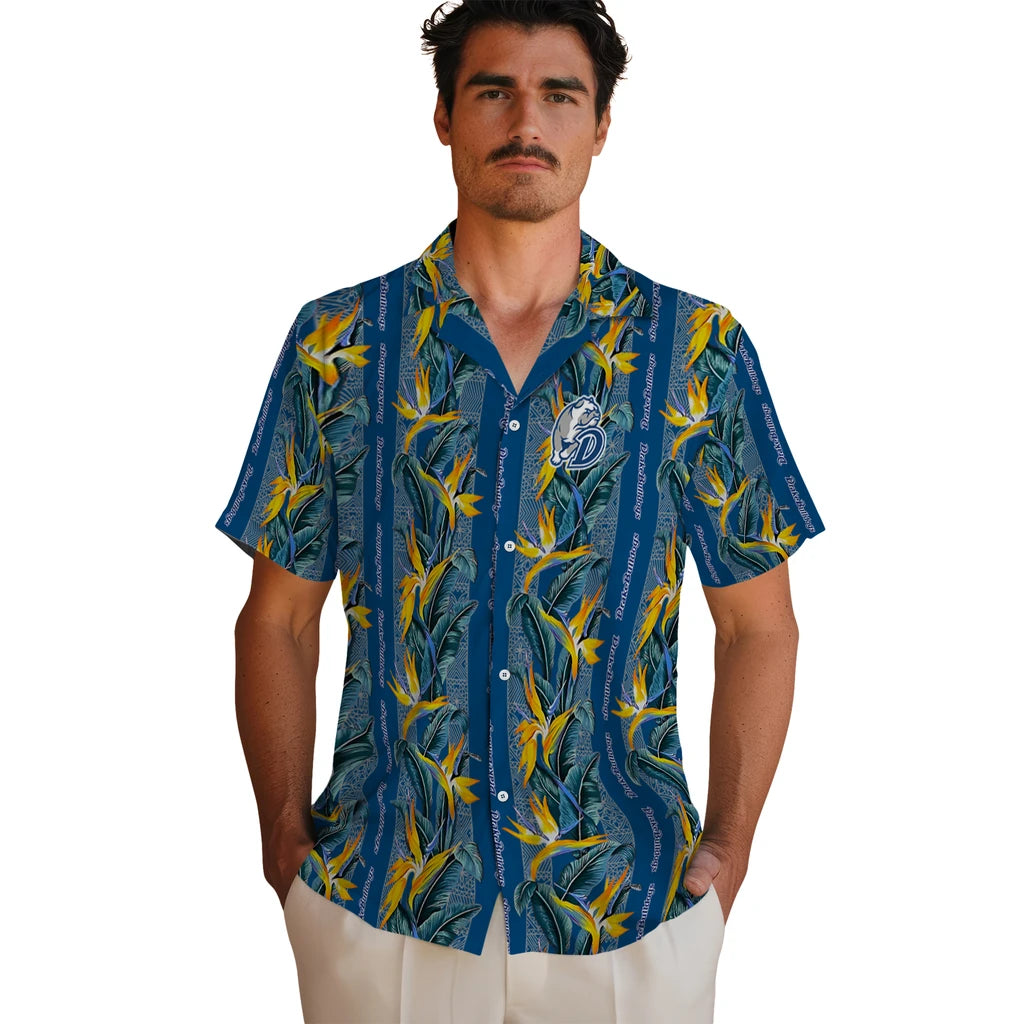 Drake Bulldogs Hawaiian Shirt - Paradise Vines | Hula Hawaiian Shirts