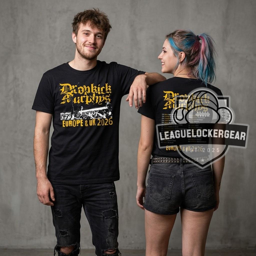 Dropkick Murphys Europe & UK 2026 Tour T-Shirt - LeagueLockerGear