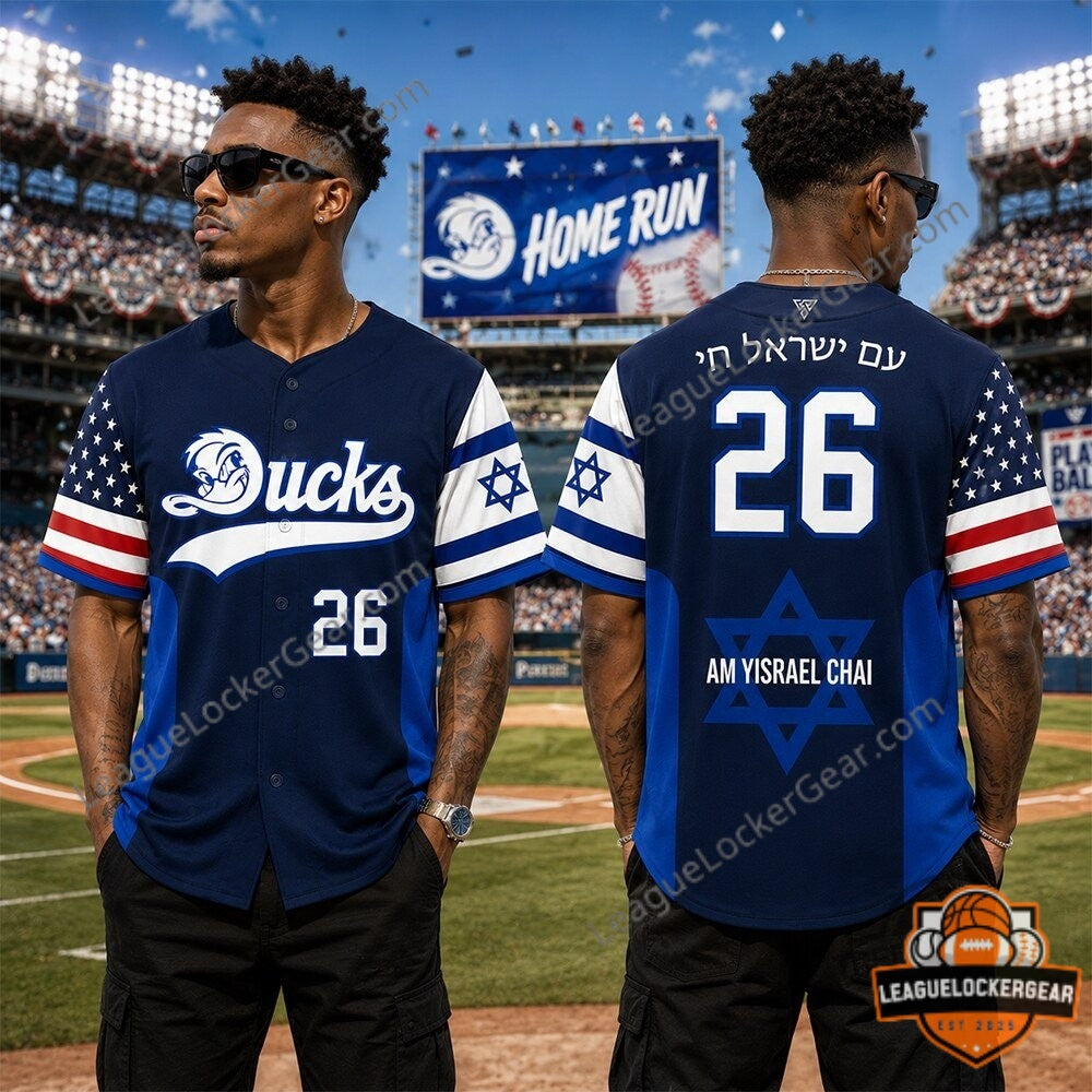 Long Island Ducks Jewish Heritage Night Baseball Jersey - LeagueLockerGear