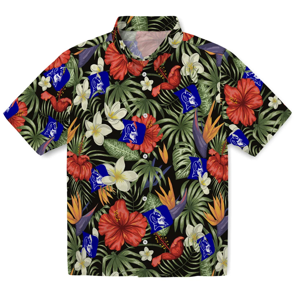 Duke Blue Devils Hawaiian Shirt - Hawaii Floral Hibiscus | Hula Hawaiian Shirts
