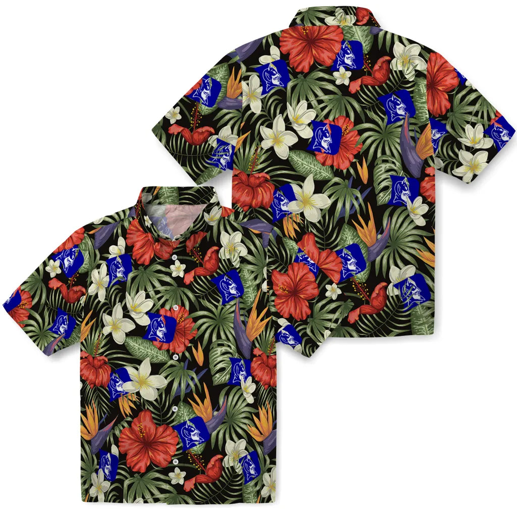 Duke Blue Devils Hawaiian Shirt - Hawaii Floral Hibiscus | Hula Hawaiian Shirts