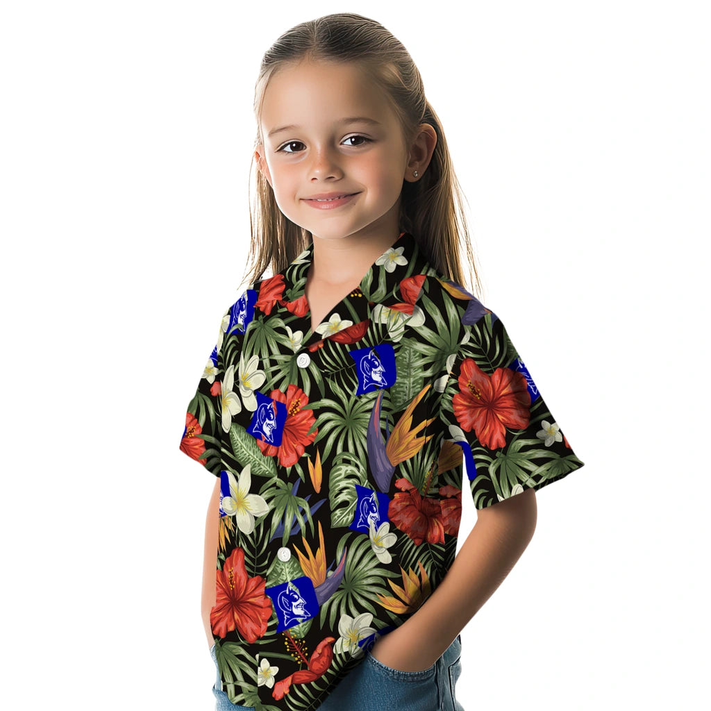 Duke Blue Devils Hawaiian Shirt - Hawaii Floral Hibiscus | Hula Hawaiian Shirts