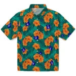 Duke Blue Devils Hawaiian Shirt - Hibiscus and Palm Leaves | Hula Hawaiian Shirts