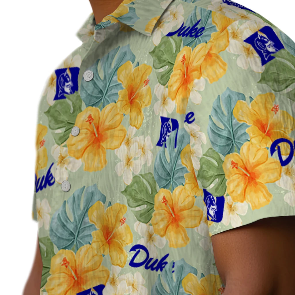 Duke Blue Devils Hawaiian Shirt - Hibiscus Mood | Hula Hawaiian Shirts