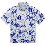 Duke Blue Devils Hawaiian Shirt - Hibiscus Overlay | Hula Hawaiian Shirts