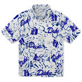 Duke Blue Devils Hawaiian Shirt - Hibiscus Overlay | Hula Hawaiian Shirts