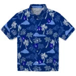 Duke Blue Devils Hawaiian Shirt - Palm And Clouds | Hula Hawaiian Shirts