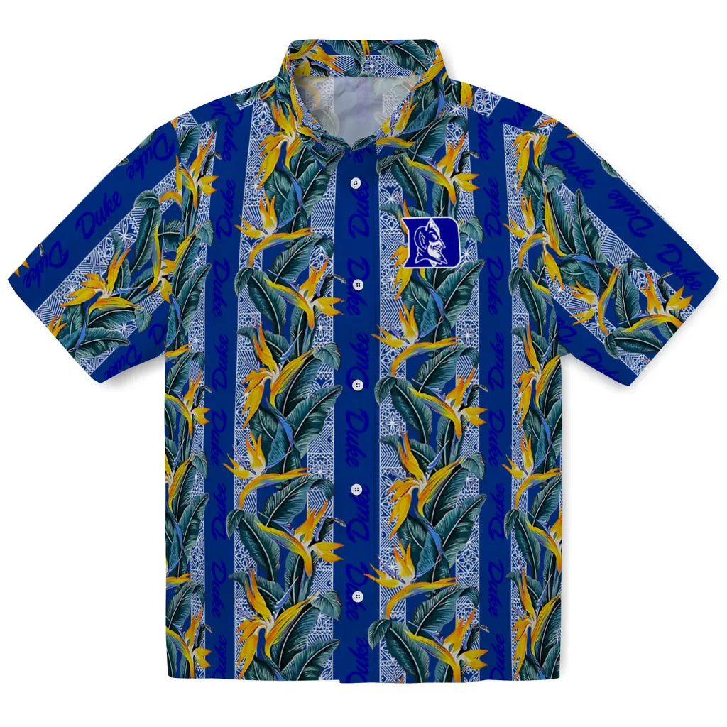 Duke Blue Devils Hawaiian Shirt - Paradise Vines | Hula Hawaiian Shirts