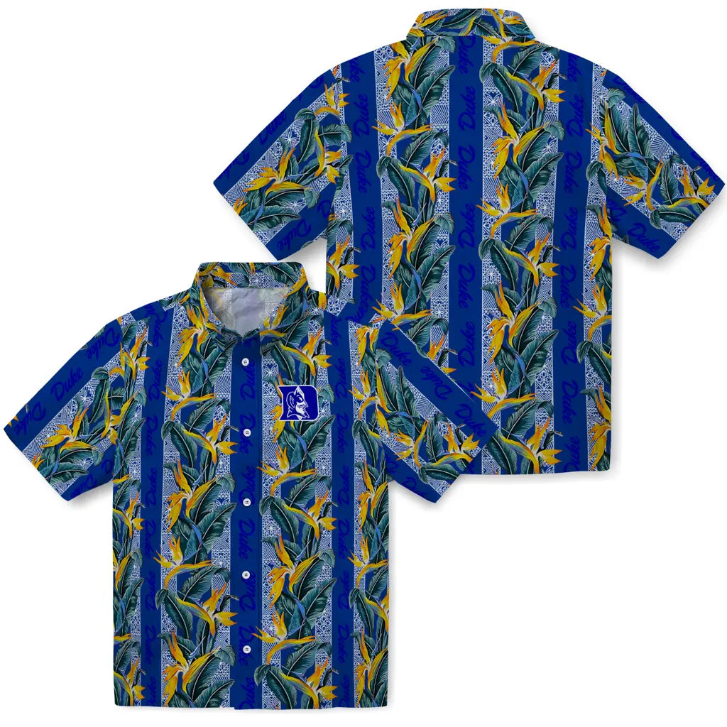 Duke Blue Devils Hawaiian Shirt - Paradise Vines | Hula Hawaiian Shirts