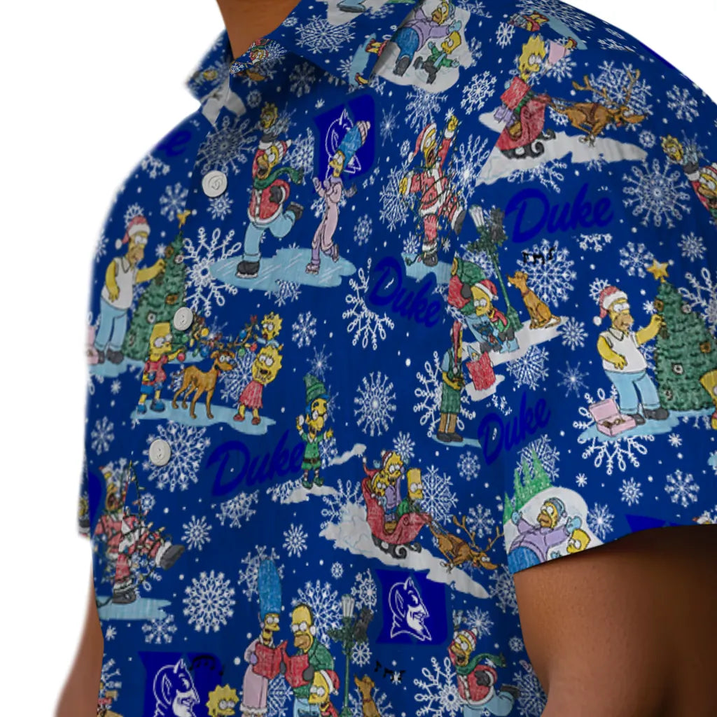 Duke Blue Devils Hawaiian Shirt - Simpsons Christmas | Hula Hawaiian Shirts
