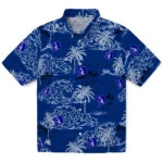 Duke Blue Devils Hawaiian Shirt - Wave Palm | Hula Hawaiian Shirts