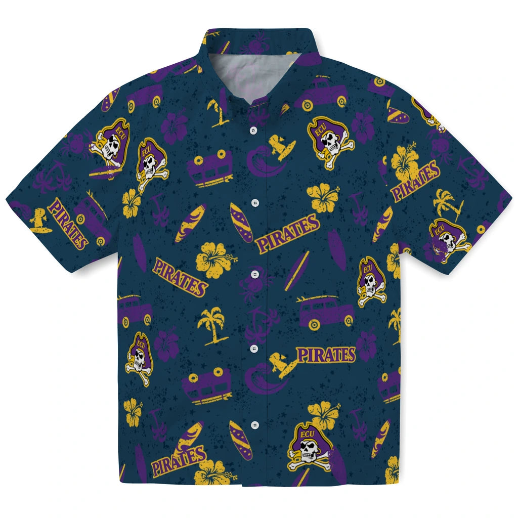 East Carolina Pirates Hawaiian Shirt - Beach Vibe | Hula Hawaiian Shirts