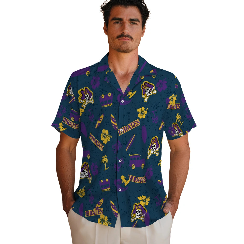 East Carolina Pirates Hawaiian Shirt - Beach Vibe | Hula Hawaiian Shirts