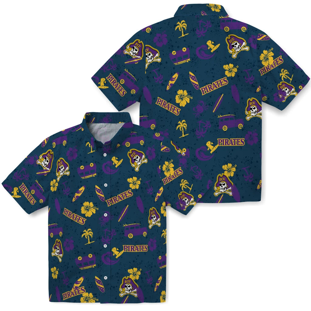 East Carolina Pirates Hawaiian Shirt - Beach Vibe | Hula Hawaiian Shirts