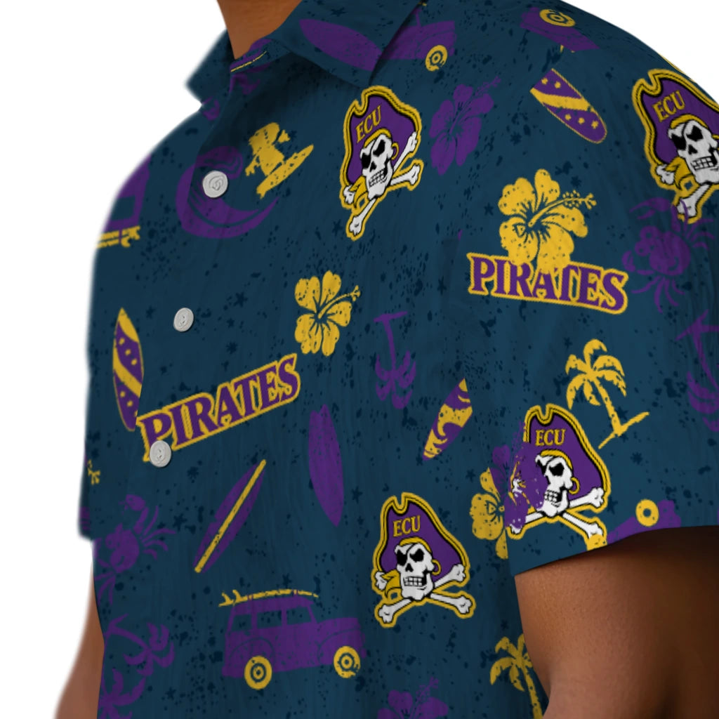 East Carolina Pirates Hawaiian Shirt - Beach Vibe | Hula Hawaiian Shirts