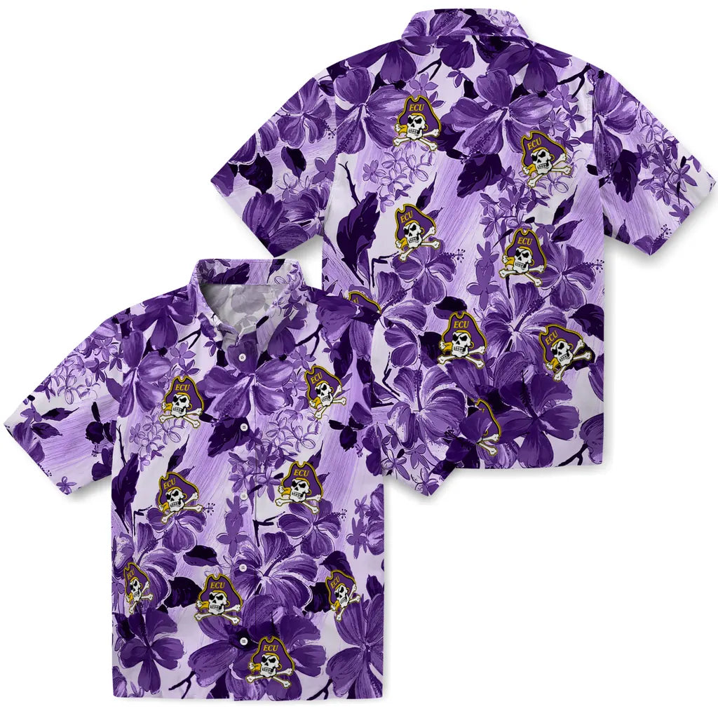 East Carolina Pirates Hawaiian Shirt - Hibiscus Arrangement | Hula Hawaiian Shirts