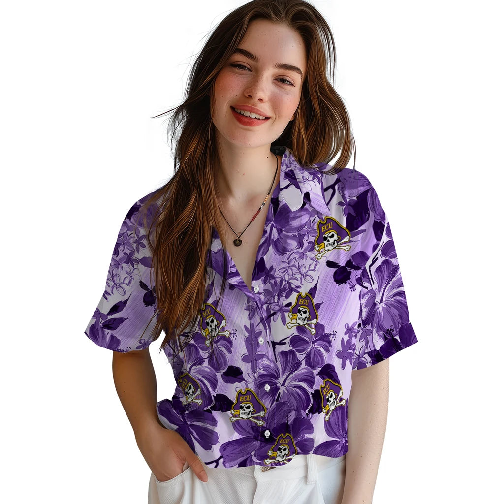 East Carolina Pirates Hawaiian Shirt - Hibiscus Arrangement | Hula Hawaiian Shirts