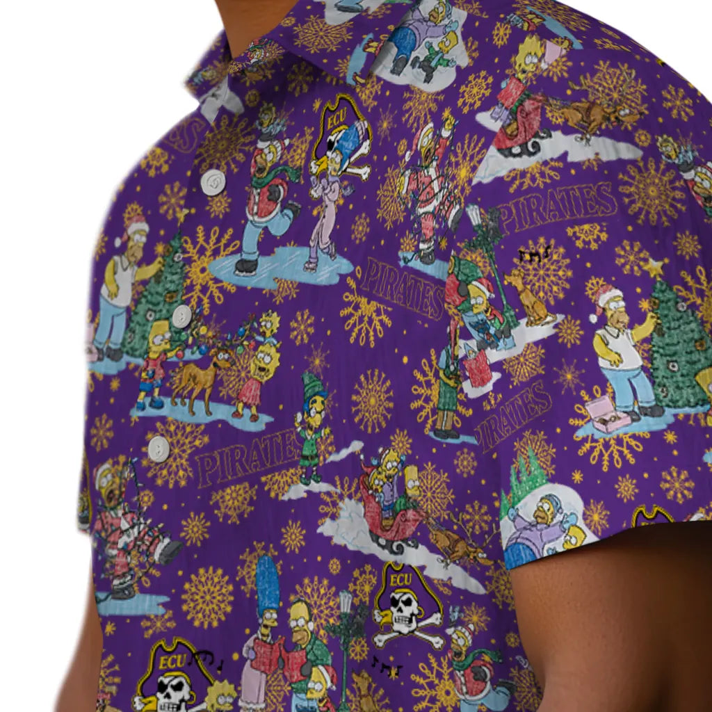 East Carolina Pirates Hawaiian Shirt - Simpsons Christmas | Hula Hawaiian Shirts