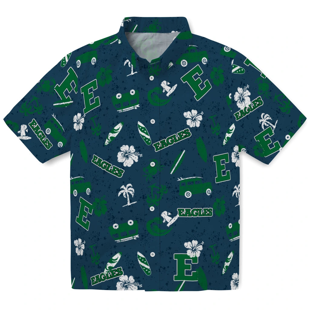 Eastern Michigan Eagles Hawaiian Shirt - Beach Vibe | Hula Hawaiian Shirts