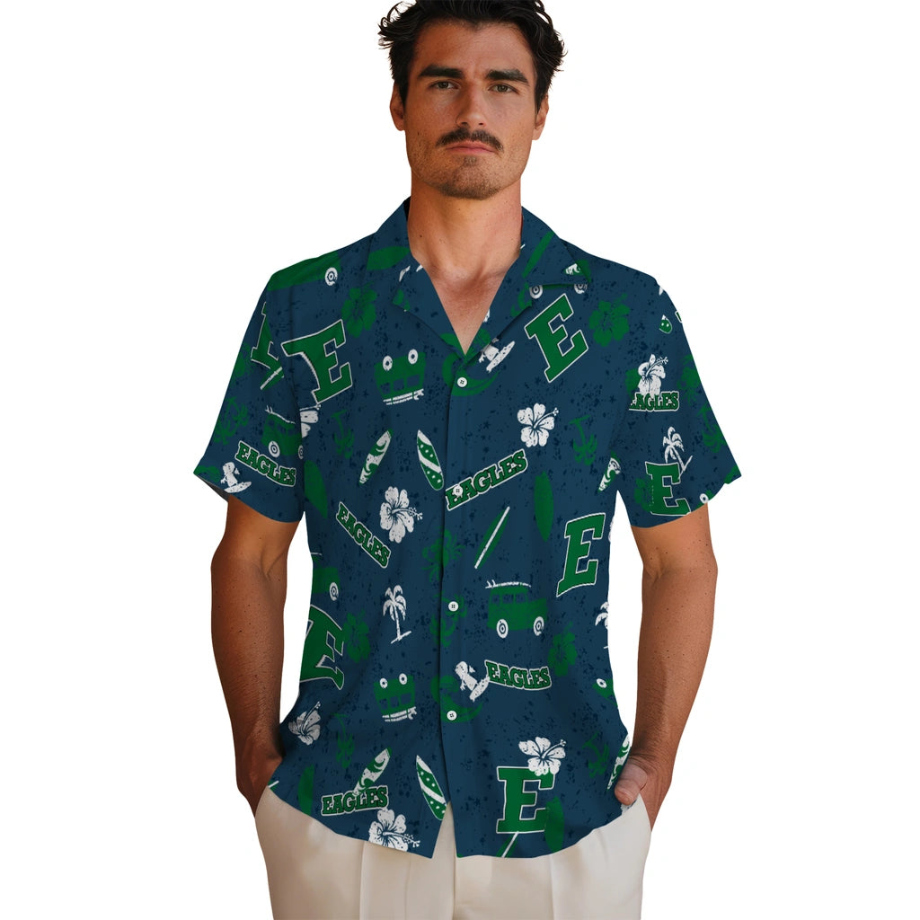 Eastern Michigan Eagles Hawaiian Shirt - Beach Vibe | Hula Hawaiian Shirts