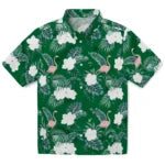 Eastern Michigan Eagles Hawaiian Shirt - Flamingo and Hibiscus | Hula Hawaiian Shirts