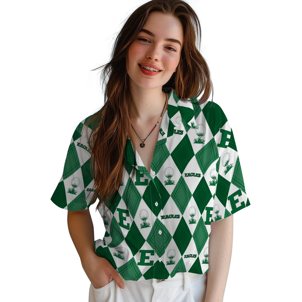 Eastern Michigan Eagles Hawaiian Shirt - Golfing Plaid | Hula Hawaiian Shirts