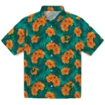 Eastern Michigan Eagles Hawaiian Shirt - Hibiscus and Palm Leaves | Hula Hawaiian Shirts
