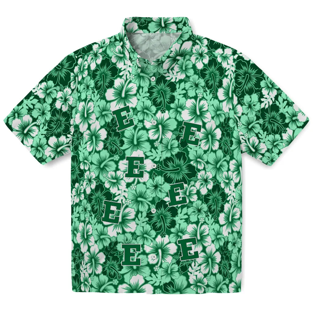 Eastern Michigan Eagles Hawaiian Shirt - Hibiscus Blooms | Hula Hawaiian Shirts