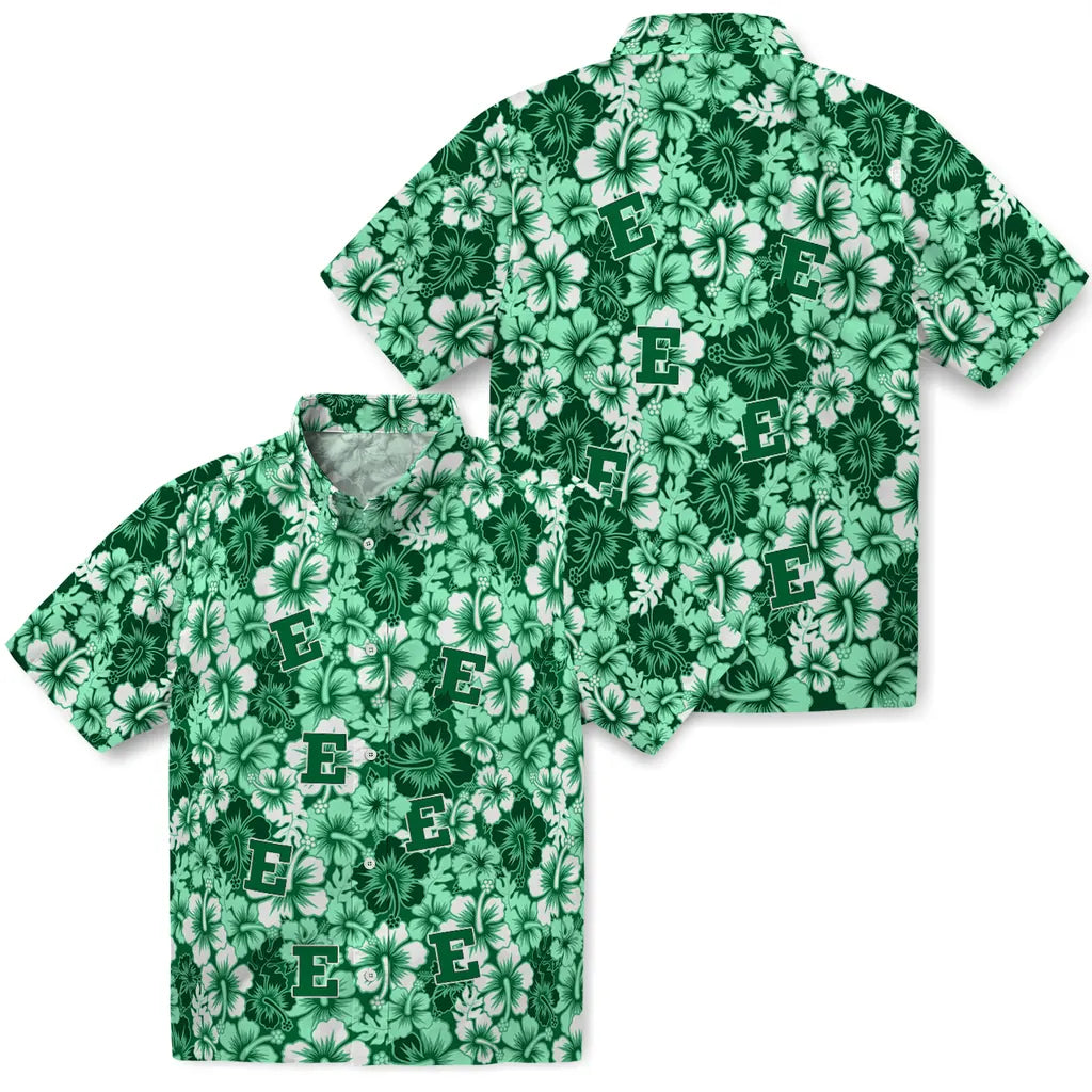 Eastern Michigan Eagles Hawaiian Shirt - Hibiscus Blooms | Hula Hawaiian Shirts