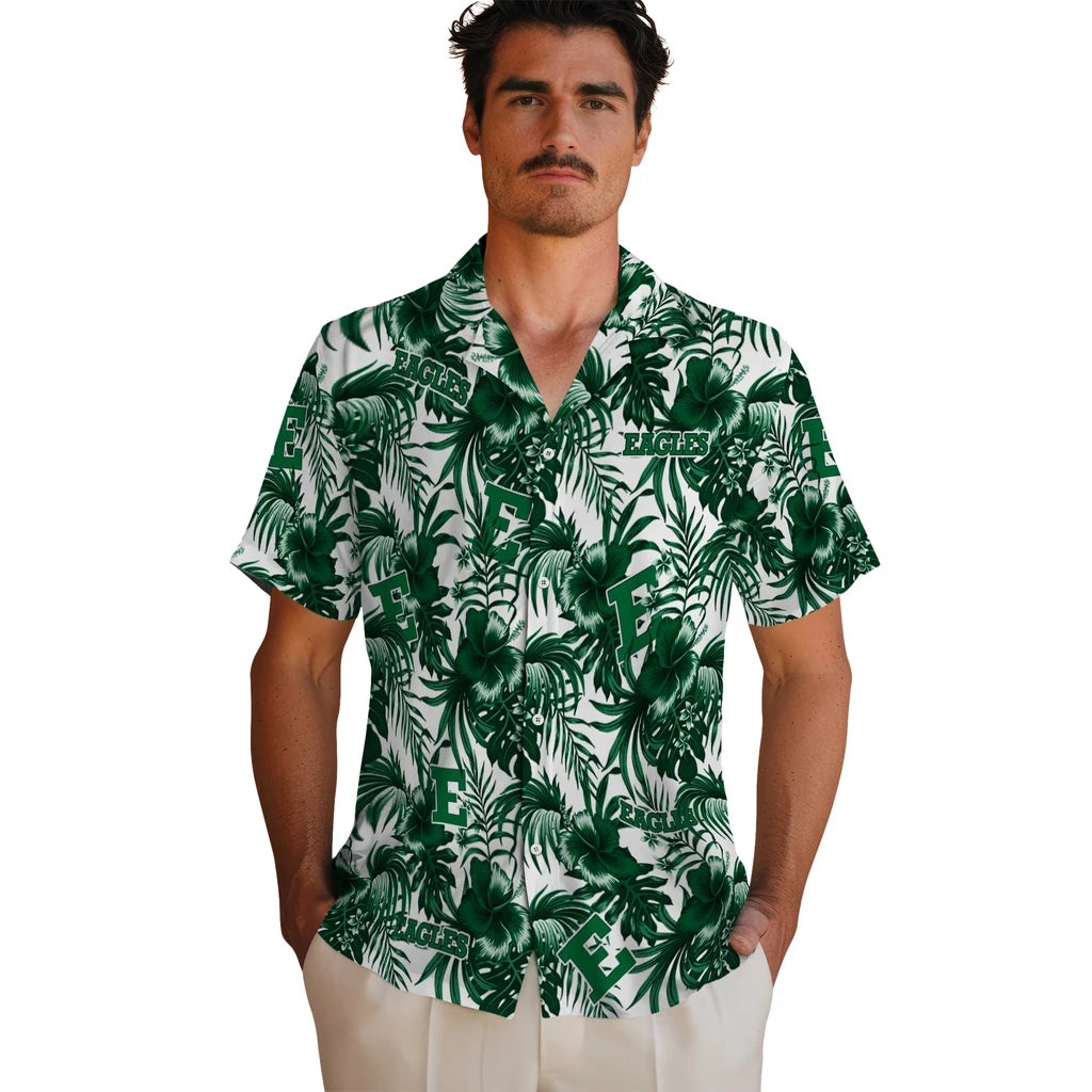 Eastern Michigan Eagles Hawaiian Shirt - Hibiscus Exotic | Hula Hawaiian Shirts
