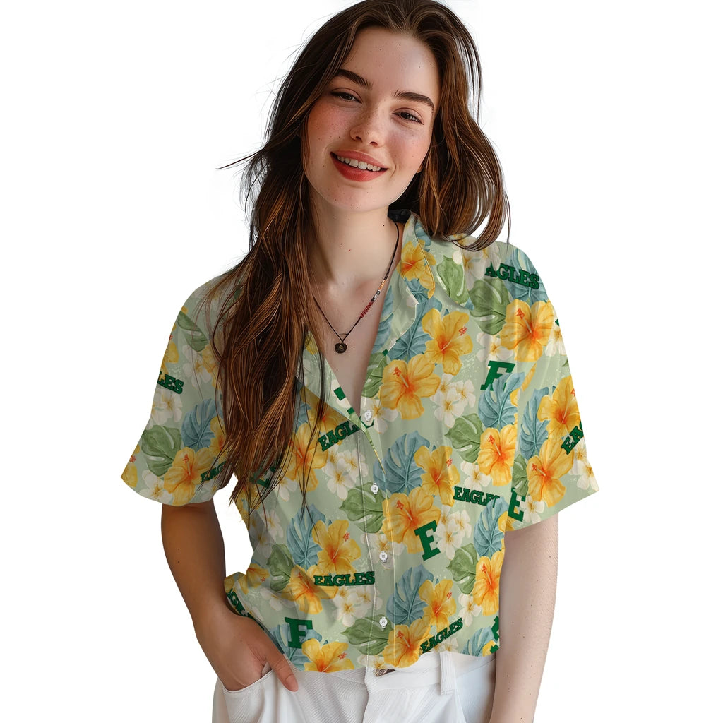 Eastern Michigan Eagles Hawaiian Shirt - Hibiscus Mood | Hula Hawaiian Shirts