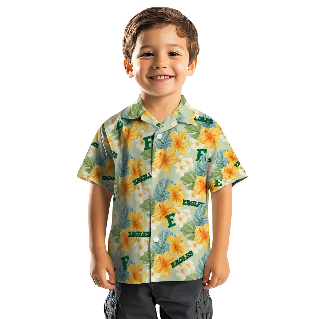 Eastern Michigan Eagles Hawaiian Shirt - Hibiscus Mood | Hula Hawaiian Shirts