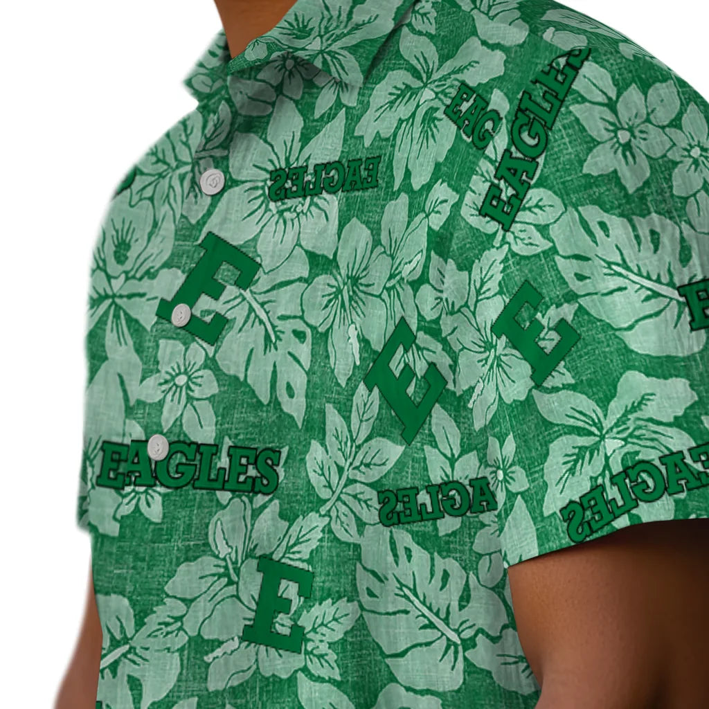Eastern Michigan Eagles Hawaiian Shirt - Hibiscus Oasis | Hula Hawaiian Shirts
