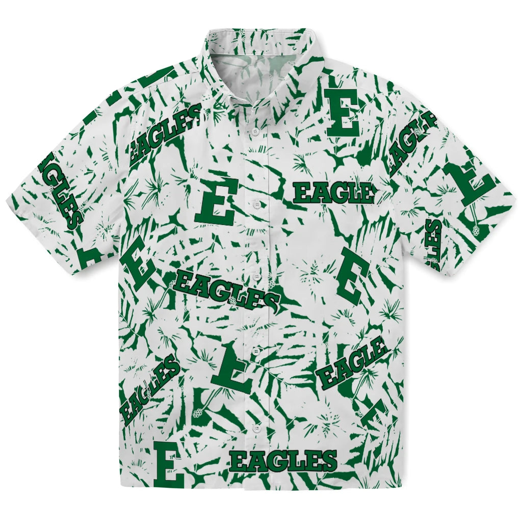 Eastern Michigan Eagles Hawaiian Shirt - Hibiscus Overlay | Hula Hawaiian Shirts