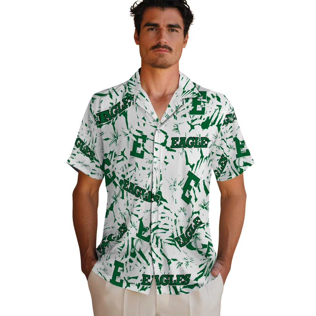 Eastern Michigan Eagles Hawaiian Shirt - Hibiscus Overlay | Hula Hawaiian Shirts