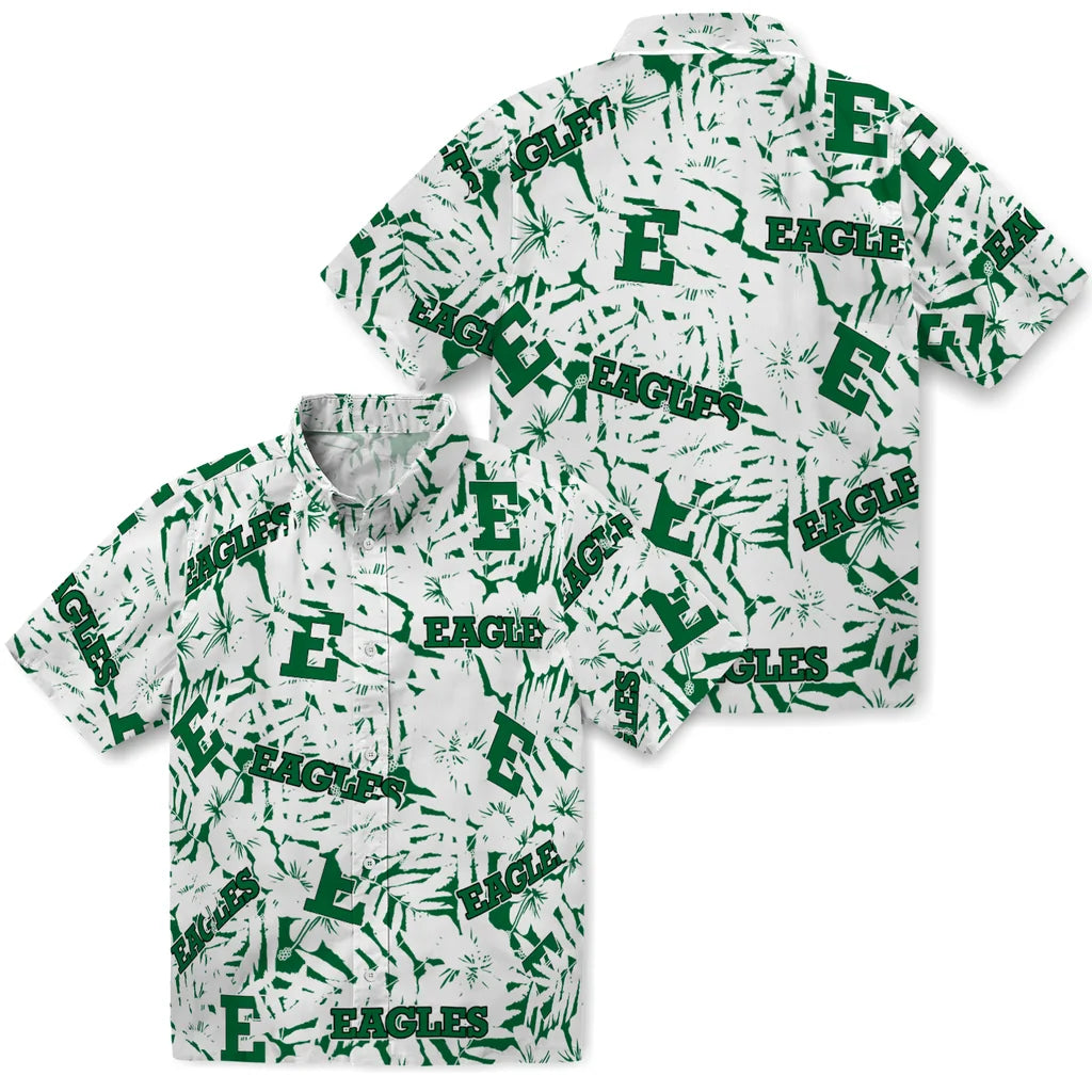 Eastern Michigan Eagles Hawaiian Shirt - Hibiscus Overlay | Hula Hawaiian Shirts