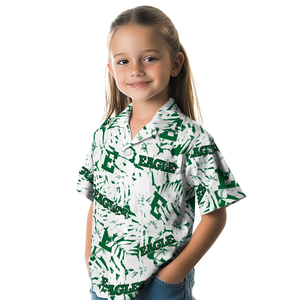 Eastern Michigan Eagles Hawaiian Shirt - Hibiscus Overlay | Hula Hawaiian Shirts