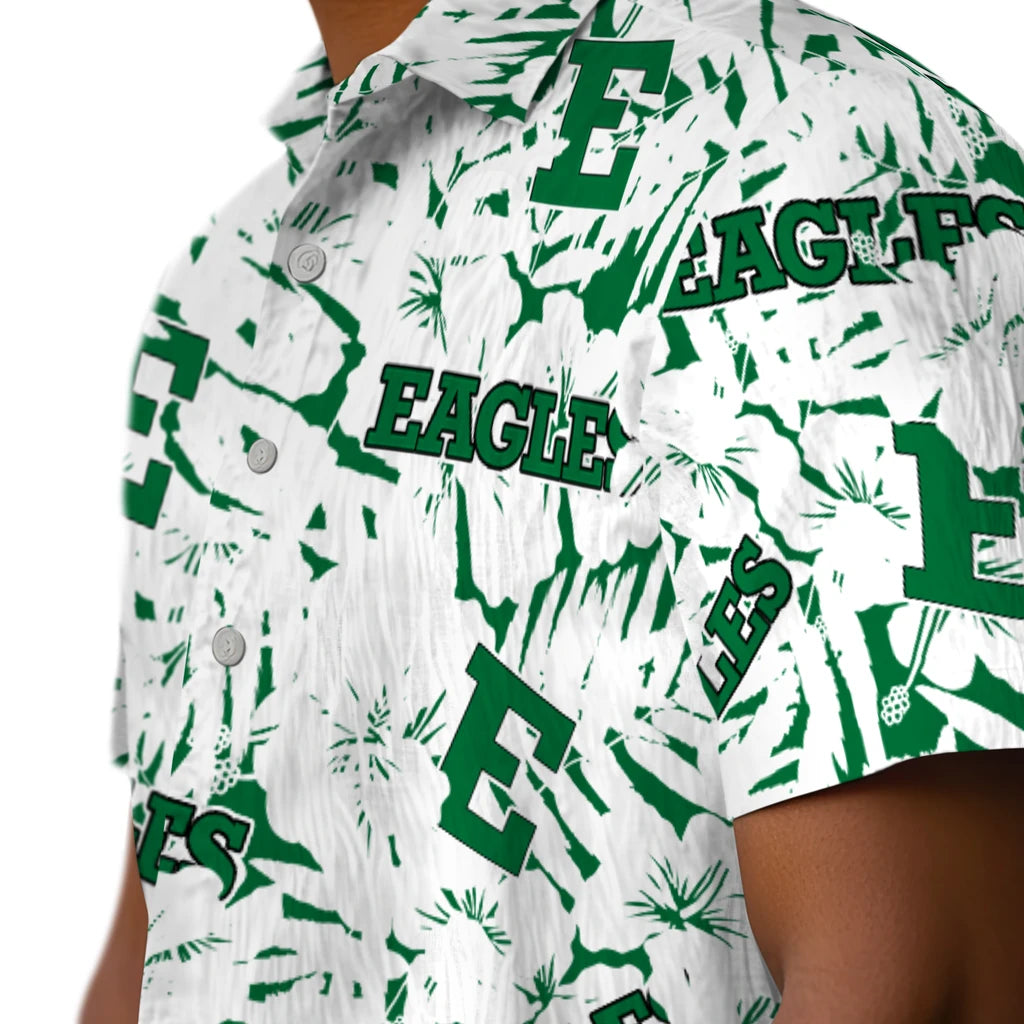 Eastern Michigan Eagles Hawaiian Shirt - Hibiscus Overlay | Hula Hawaiian Shirts