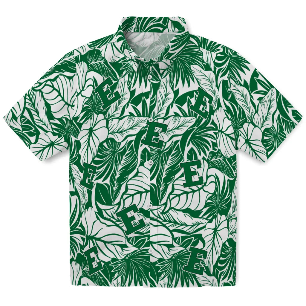 Eastern Michigan Eagles Hawaiian Shirt - Monstera Layer | Hula Hawaiian Shirts