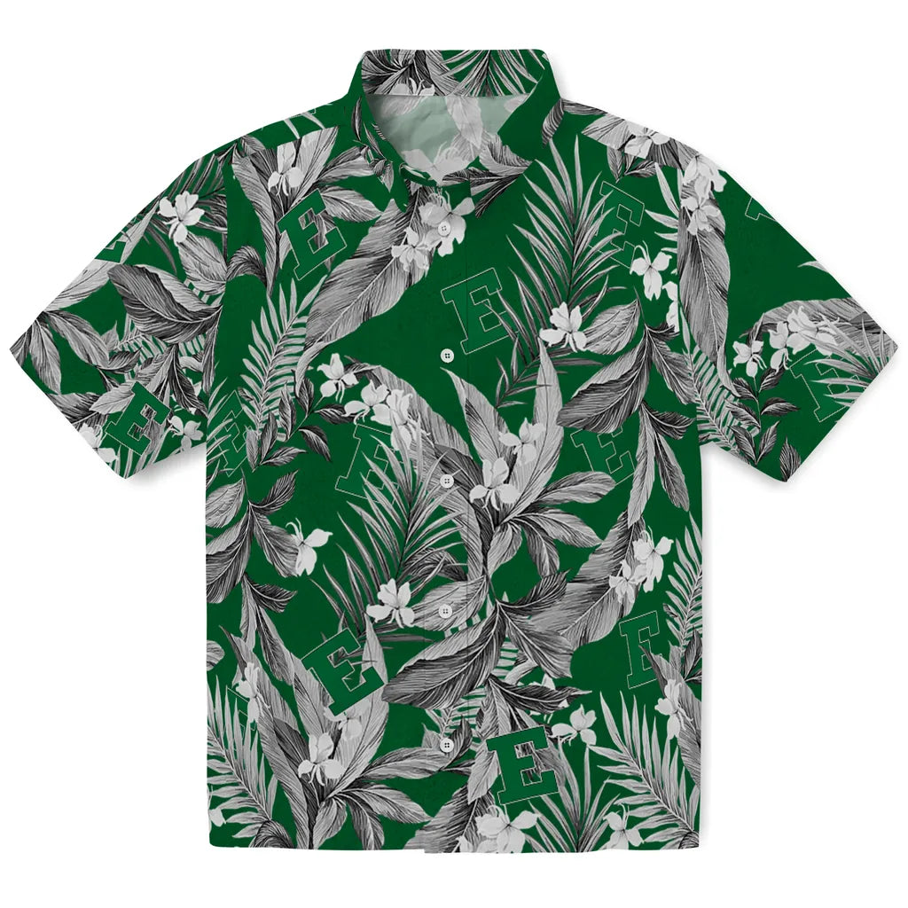 Eastern Michigan Eagles Hawaiian Shirt - Palm Leaves | Hula Hawaiian Shirts