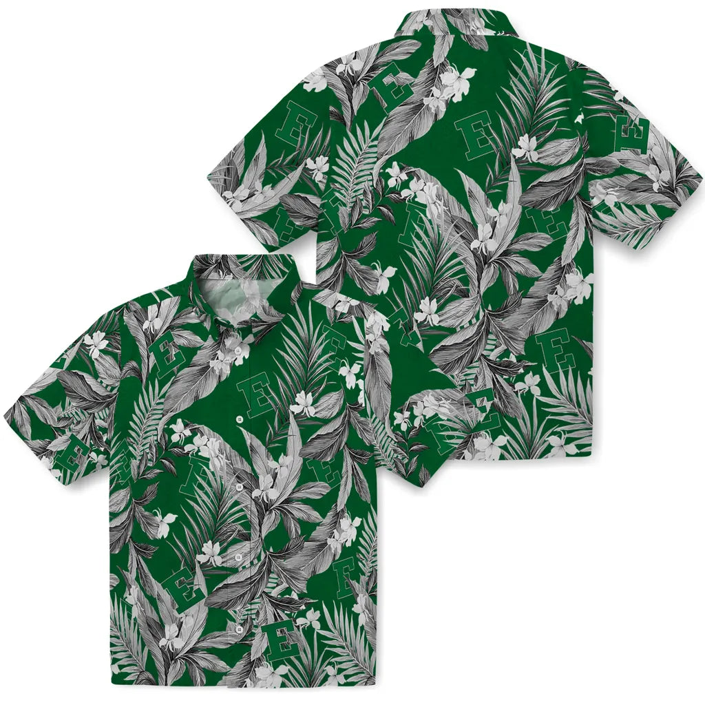 Eastern Michigan Eagles Hawaiian Shirt - Palm Leaves | Hula Hawaiian Shirts