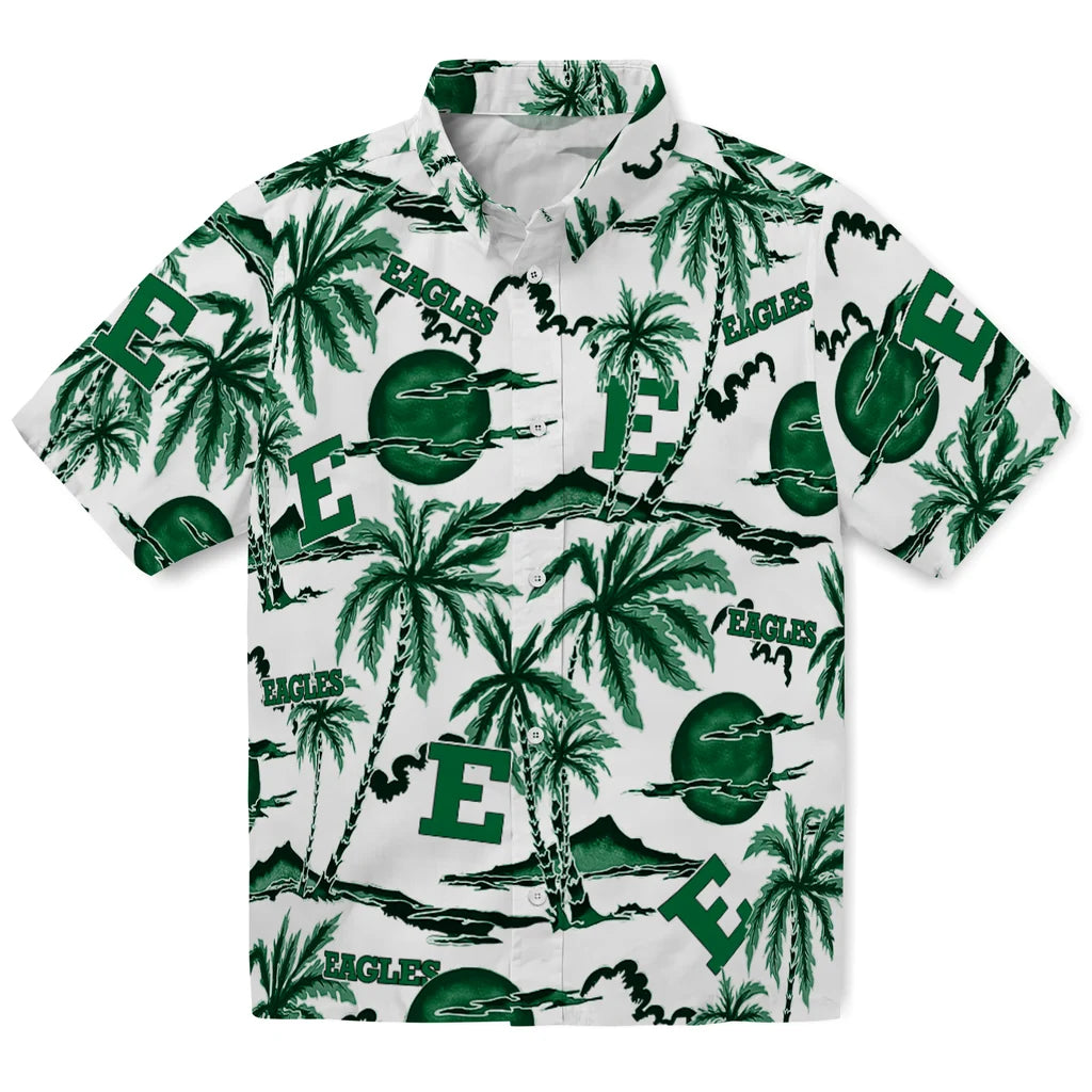 Eastern Michigan Eagles Hawaiian Shirt - Palm Sunset | Hula Hawaiian Shirts
