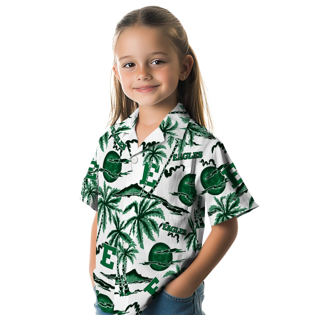 Eastern Michigan Eagles Hawaiian Shirt - Palm Sunset | Hula Hawaiian Shirts