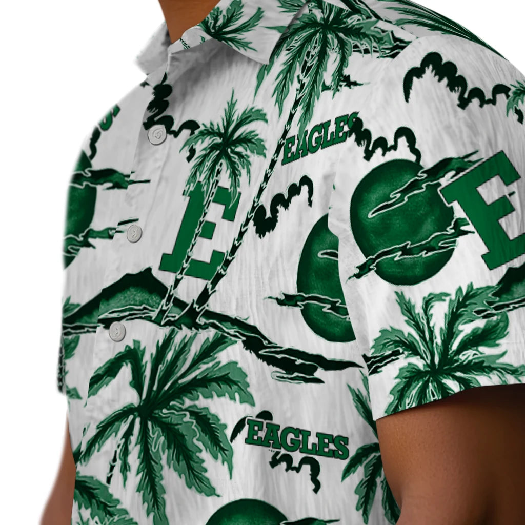 Eastern Michigan Eagles Hawaiian Shirt - Palm Sunset | Hula Hawaiian Shirts