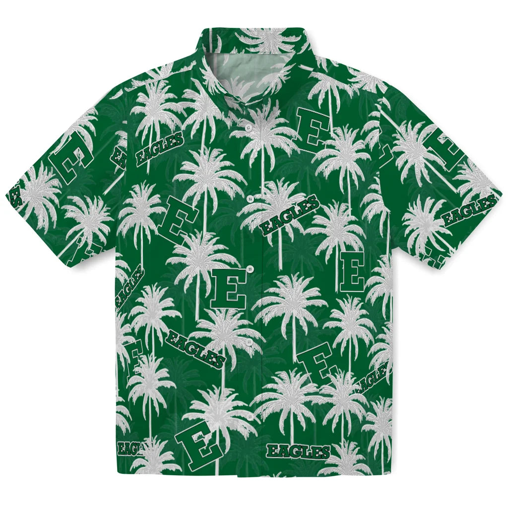 Eastern Michigan Eagles Hawaiian Shirt - Palm Tree Motif | Hula Hawaiian Shirts