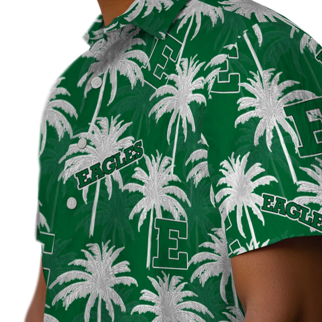 Eastern Michigan Eagles Hawaiian Shirt - Palm Tree Motif | Hula Hawaiian Shirts